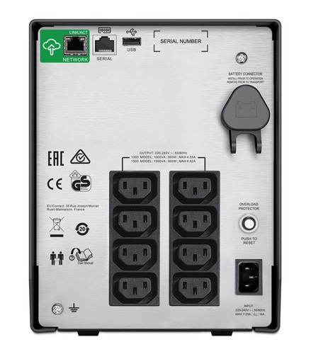 Line-interactive UPS 1000VA/700W 5.8min runtime@full load SmartConnect