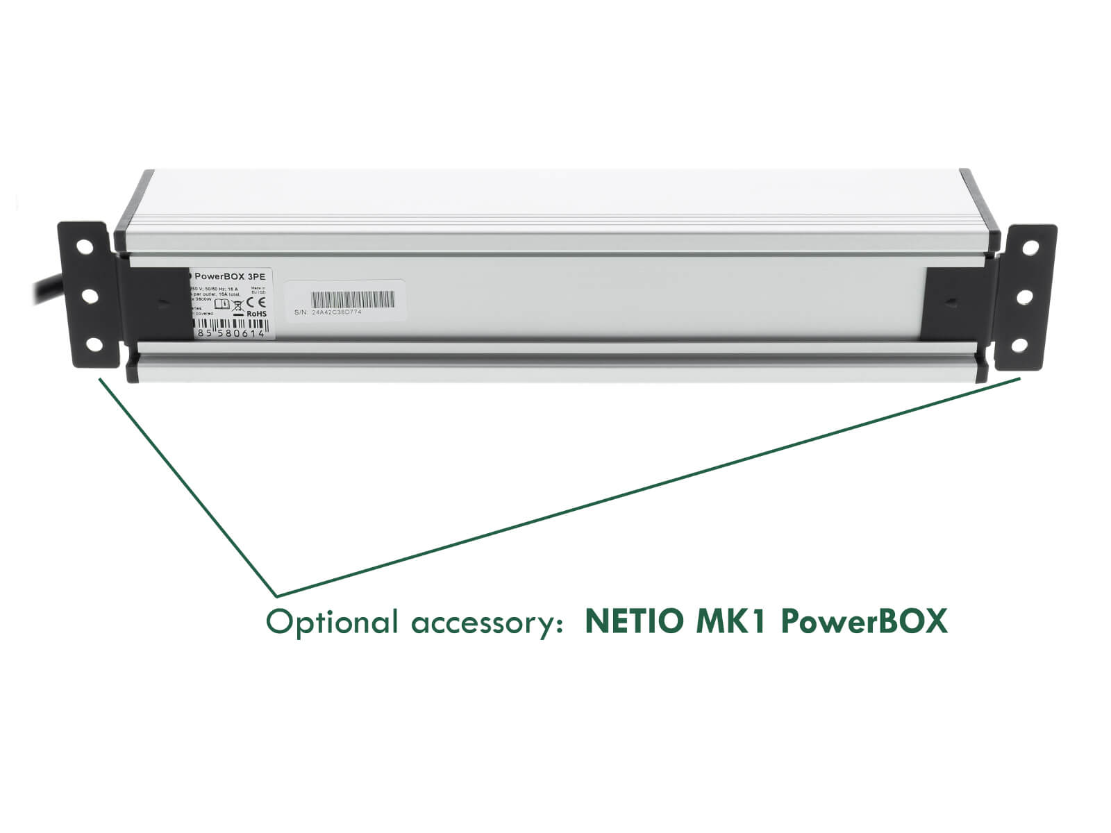 PowerBOX 3PF is smart power-strip PDU with LAN connectivity. Each output can be switched individually.  Device web configuration, ZVS, NETIO Cloud, Open API protocols (MQTT-flex, JSON, Modbus/TCP, SNMP)