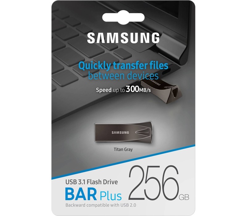 Samsung Flash Drive Bar 256GB USB 3.1, speed up to 300MB/s, titaanhall