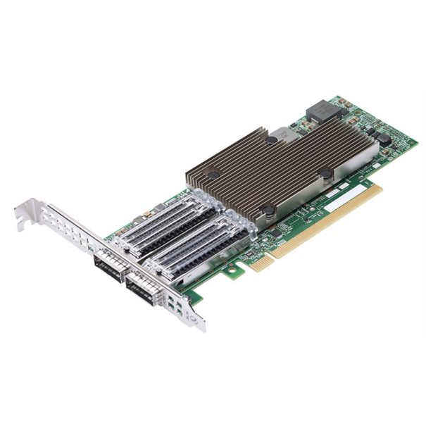 Broadcom 100GbE 2-port QSFP56 server adapter NetXtreme P2100G (2*QSFP56) bulk PCIe 4.0 x16 incl. full height &amp; low profile bracket