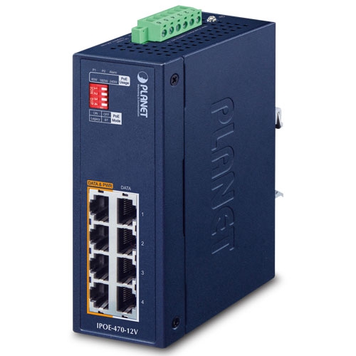 Planet industrial 4-port Gigabit 802.3bt PoE++ injector hub