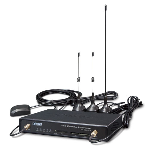 Planet vehicle 4G LTE cellular wireless gateway with 5-port 10/100TX (1-SIM card slot, 802.11n, GPS, -25~65 degrees C)