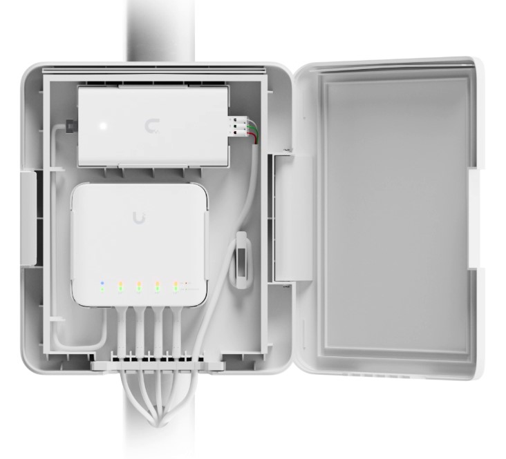 Ubiquiti outdoor weatherproof enclosure for Flex switch
