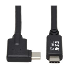 Eaton USB-C cable (M/M) - USB 3.2 Gen 2 (10Gbps), 5A (100W) rating, Thunderbolt 3 compatible, right-angle plug, 1m