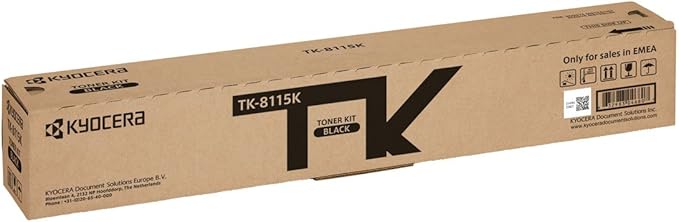 Kyocera TK-8115K laser toner black original premium printer cartridge for Ecosys M8124, ECOSYS M8130, 12k lk.