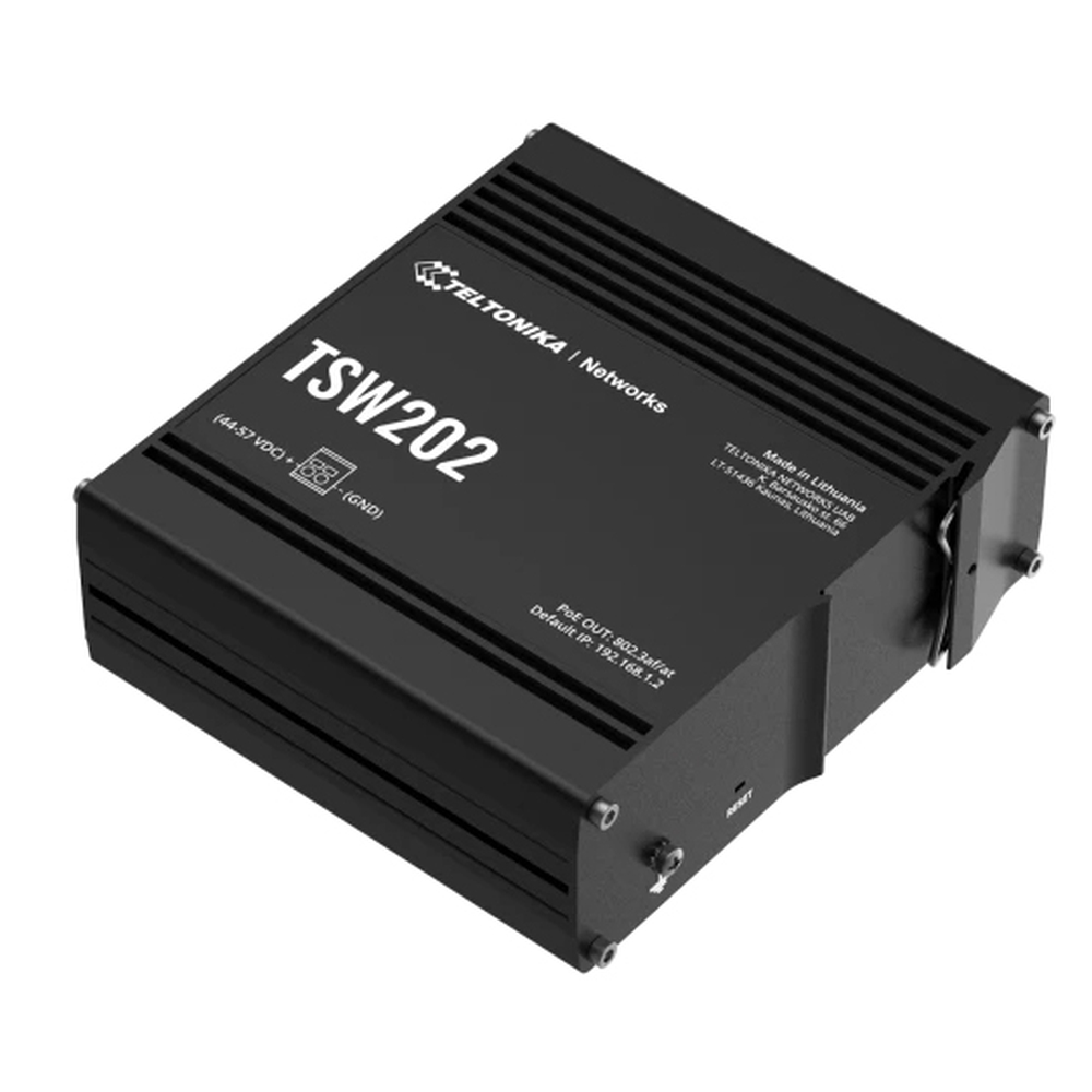 Teltonika TSW202 managed switch 8*10/100/1000Mbps PoE (248W PoE budget) + 2*SFP
