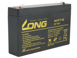 Long 6V 7Ah lead acid battery F1 (WP7-6)