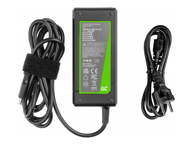 GreenCell charger AC adapter USB-C 65W