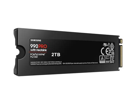 Samsung 990 Pro M.2 2TB SSD, NVMe PCIe 4.0x4, heatsink