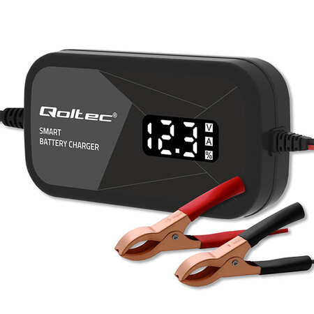 Qoltec intelligent microprocessor charger with cell regeneration function, 12V/2A, LCD