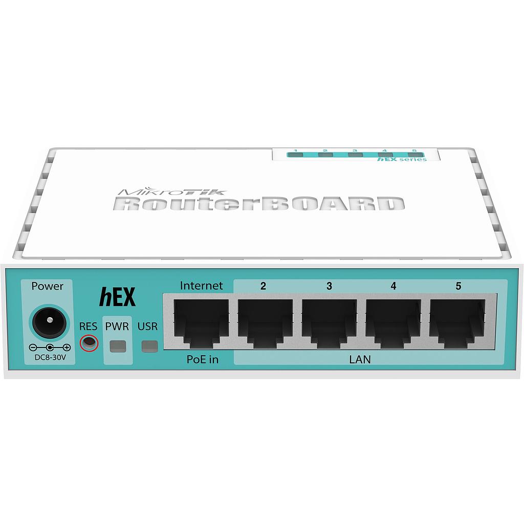 MikroTik router, 5*Gigabit Ethernet, dual core 880MHz CPU, 256MB RAM, USB, microSD, RouterOS L4