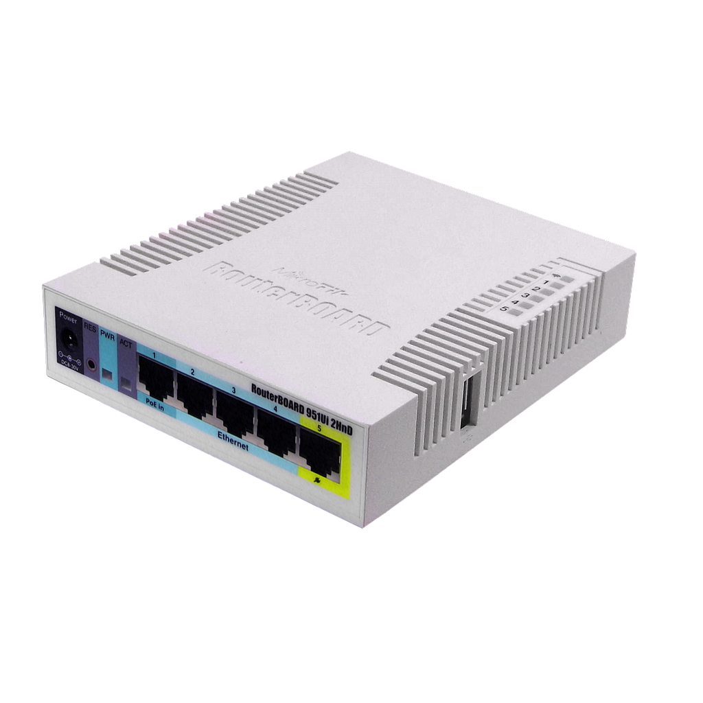MikroTik 2.4GHz access point, 5*Ethernet, PoE-out on port 5, USB for 3G/4G support