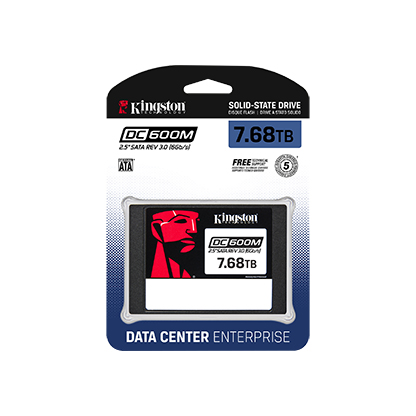 Kingston 7.68TB DC600M 2.5&quot; SATA3 mixed-use data center SSD for enterprise servers &amp; NAS (VMWare ready)
