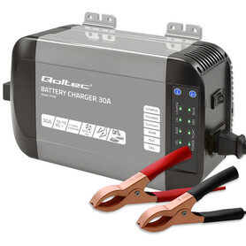 Qoltec mart Monolith charger for LiFePO4 AGM GEL SLA batteries / 30A / 12V