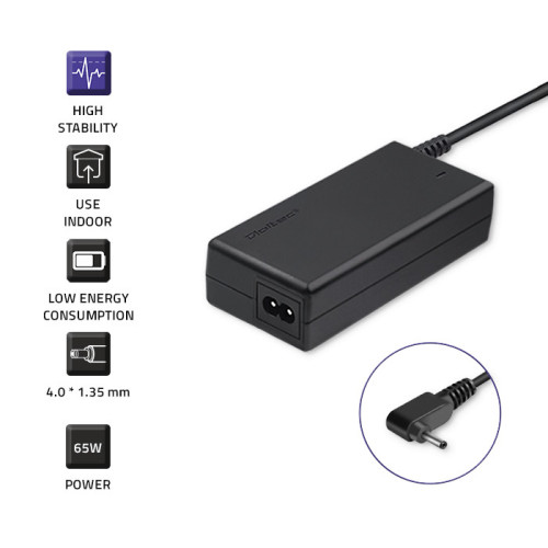 Qoltec laptop AC power adapter for Asus 65W 19V 3.42A 4.0*1.35