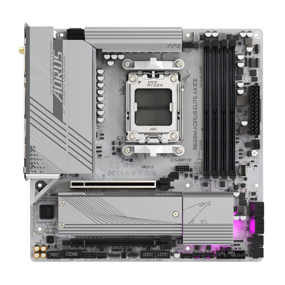 Gigabyte emaplaat AMD B650|SAM5|Micro-ATX|Memory DDR5|Memory slots 4|1*PCI-Express 4.0 4x |1*PCI-Express 4.0 16x|2*M.2|1*HDMI|1*DisplayPort|4*USB 2.0|7*USB 3.2|1*USB-C|1*Optical S/PDIF|1*RJ45|2*Audio port