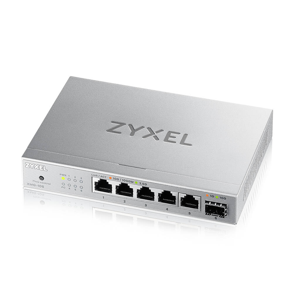 Zyxel XMG-105 5 ports 2.5G + SFP+ multigig unmanaged desktop switch