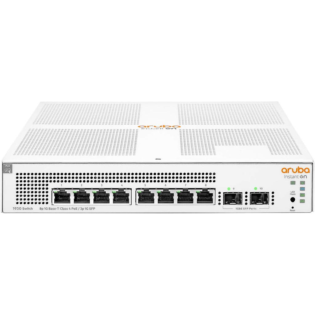 HPE Aruba PoE (124W) switch networking instant on 1930 8*GE, 2*SFP