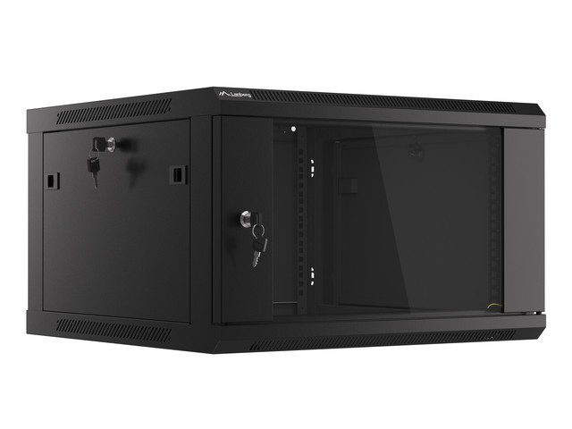 Lanberg wall-mounted rack 19&quot; demounted flat pack 6U/600*600mm, black