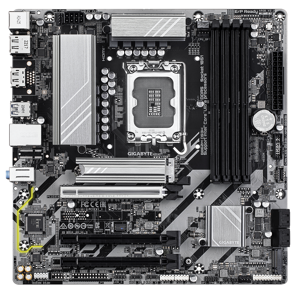 Gigabyte motherboard B860M DS3H LGA1851 MB 4*DDR5 4*SATA 3*M.2
