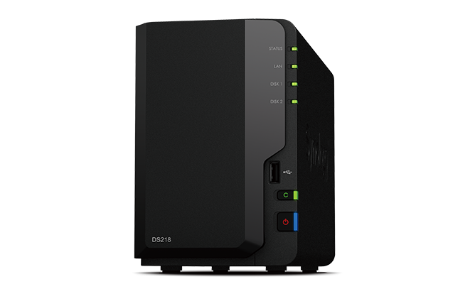 DiskStation DS218, 2-bay NAS for small offices and home users