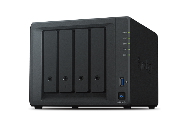 DiskStation DS918+ powerful and scalable 4-bay NAS for growing businesses