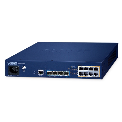 Planet L3 8-port 10/100/1000T 802.3at PoE + 4-port 10G SFP+ stackable managed switch