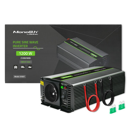 Qoltec pure sine wave inverter Monolith| 600W | 1200W | 24V to 230V