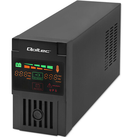 Qoltec Monolith line-interactive UPS 600VA/360W, LCD, USB