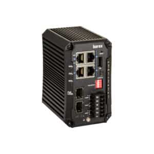 Barox industrial L3 managed switch with management and PoE++, 4*GE, 2*SFP