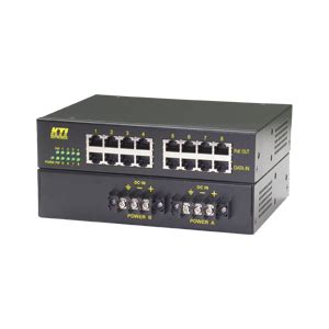 KTI industrial 8-port mid-span PoE injector