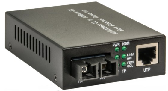 Barox LO-9500 series media converter for 10/100TX Ethernet, 2xMM SC-duplex, max. 2km, 1310nm