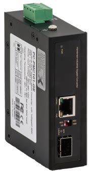 Barox industrial media converter 10/100/1000BaseTX to SFP with PoE+
