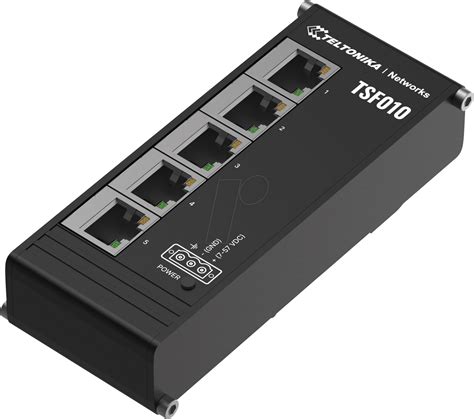 Teltonika industrial unmanaged 5-port FE switch, DIN rail