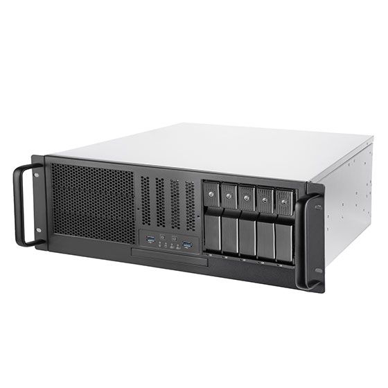 SilverStone 4U form factor 5 x 3.5” hot-swappable &amp; 3*5.25&quot; server chassis