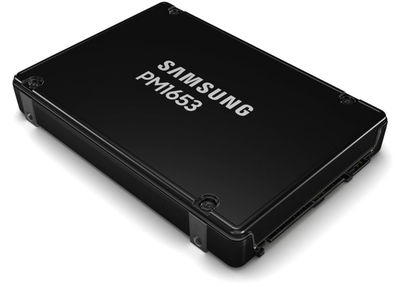Samsung server SSD PM1653, 3.84TB 2.5" SAS 24Gb/s, DWPD 1