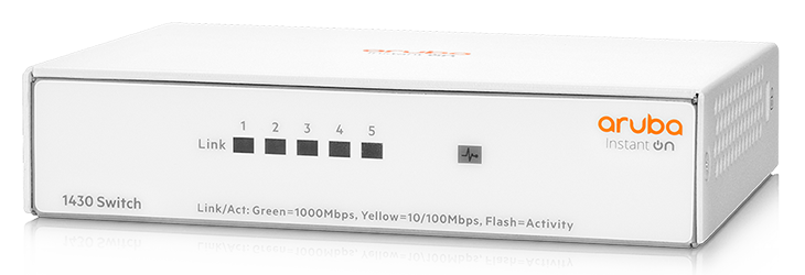 HPE Instant On 1430 unmanaged switch 5*GE, fan-less