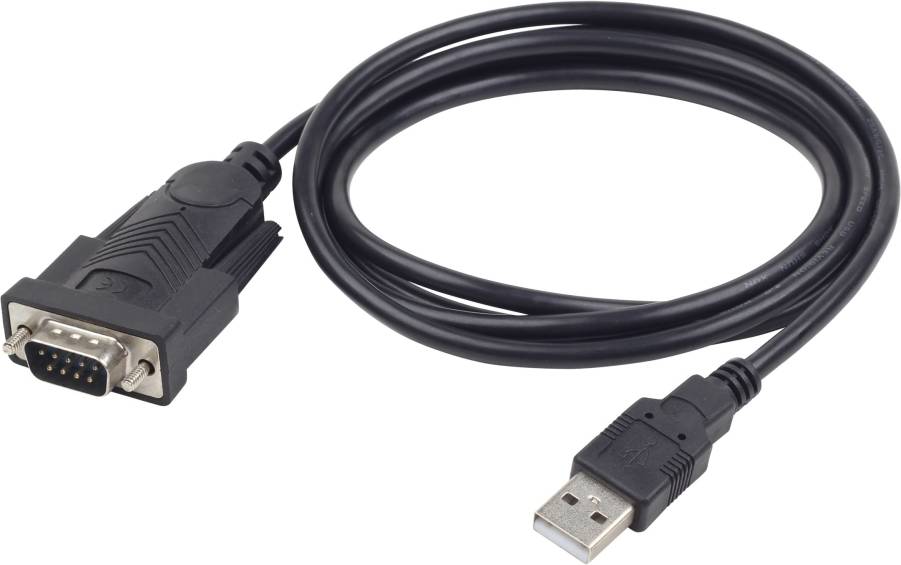 Gembird USB to DB9M serial port converter cable, black, 1.5 m