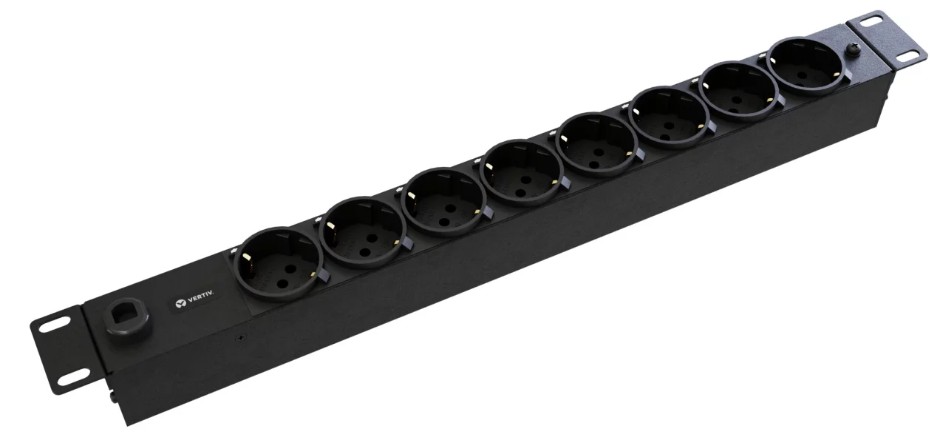  	Vertiv PowerGo Rack PDU, Basic,1U,16A,220V,Schuko*3m,Schuko*8,black