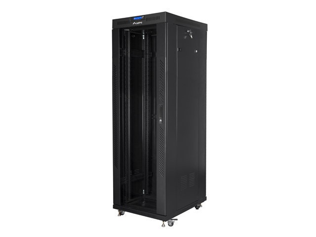 Lanberg 19&quot; v2 free-standing rack cabinet, 37U/800*1000 with glass door (flat pack), LCD, black