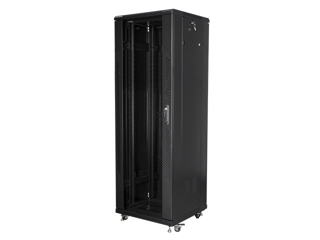 Lanberg 19&quot; free-standing rack cabinet, 37U/600*600 with glass door (flat pack), black