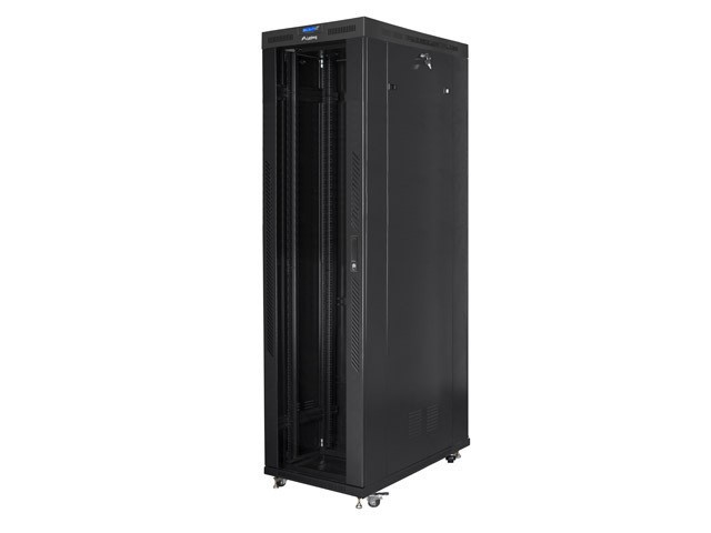 Lanberg 19&quot; v2 free-standing rack cabinet, 47U/800*1200 with glass door (flat pack), LCD, black