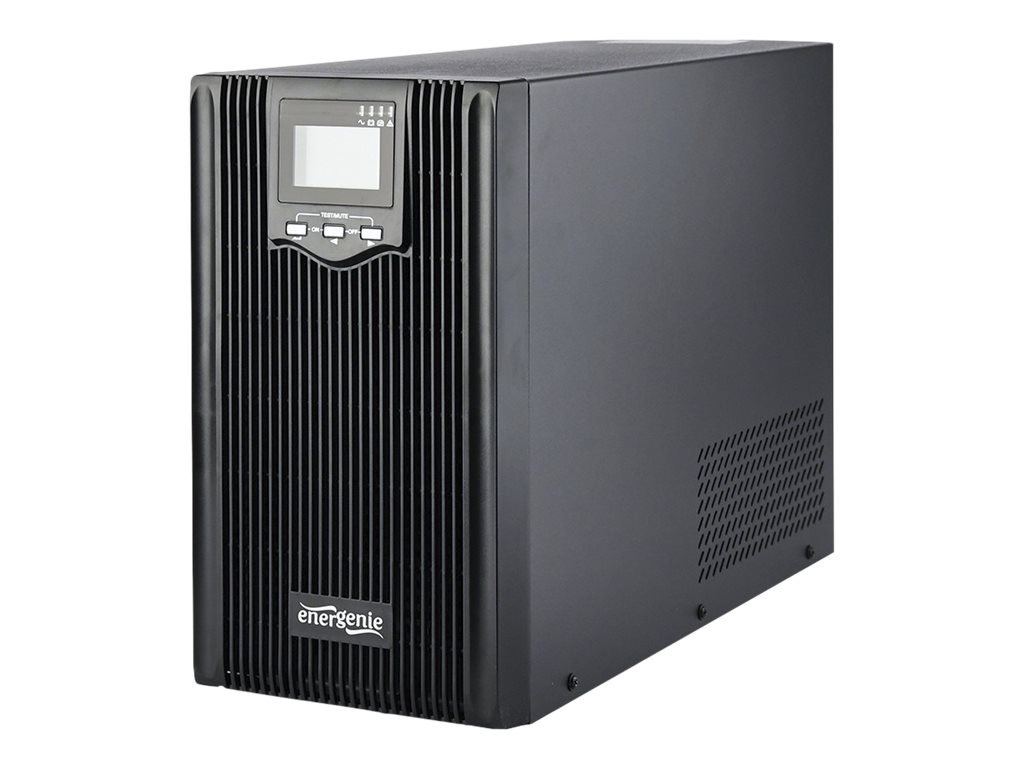 Energenie by Gembird line-interactive UPS 3000VA/2400W, pure sine, 3*Schuko 3*IEC 230V out USB-BF LCD display