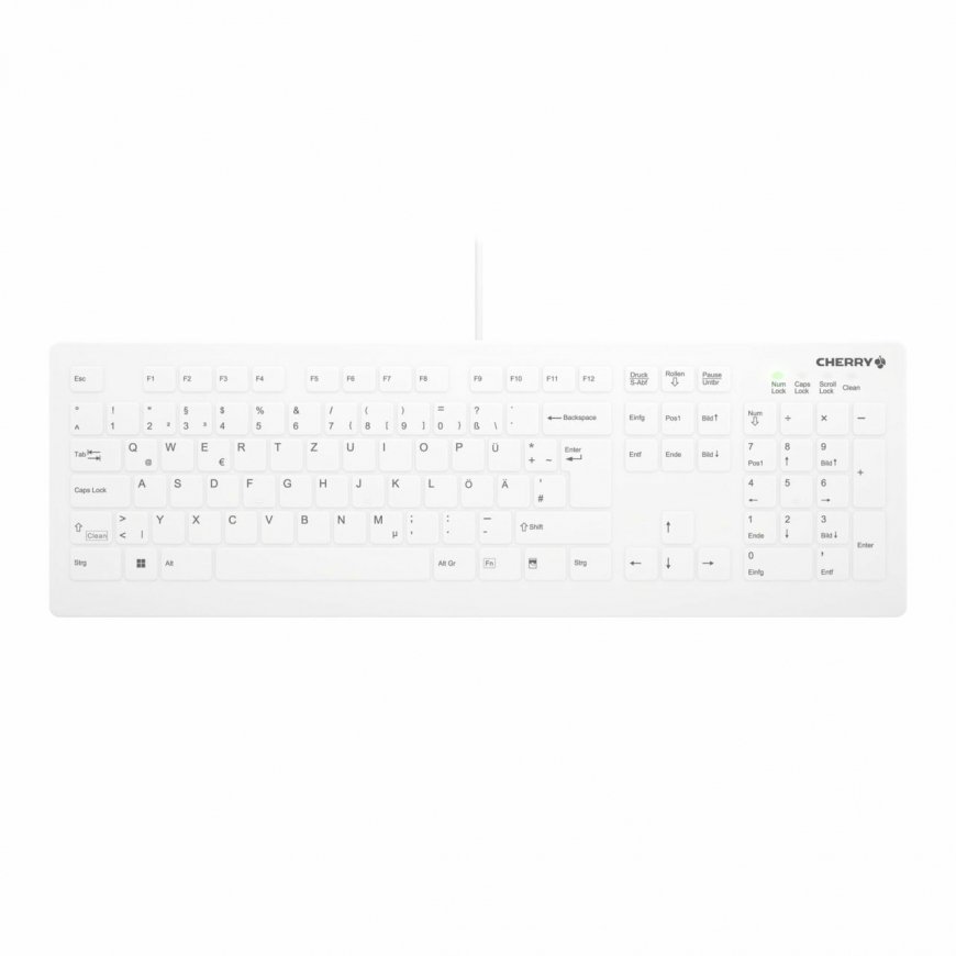 Cherry AK-C8112F meditsiiniline klaviatuur, RF wireless, saksa, valge