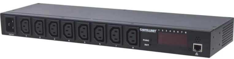 Intellinet 19&quot; 1U PDU switchable, 8*C13 out, C20 in