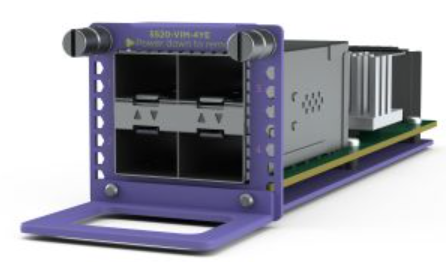 5520 Versatile Interface Module with four 25GbE SFP28 ports MACsec capable supported on ExtremeSwitching 5520
