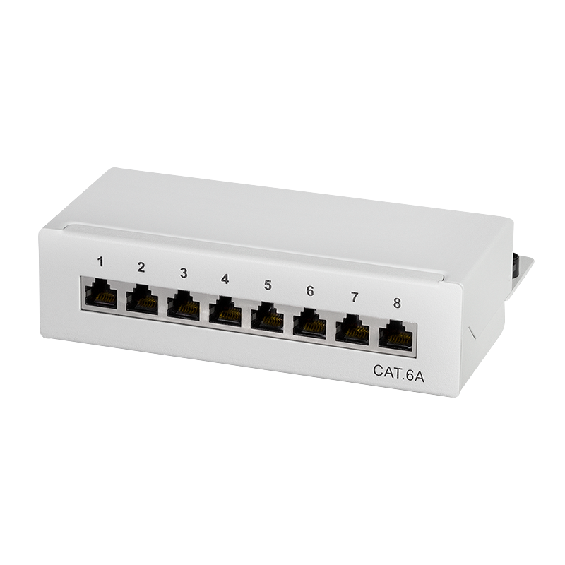 Logilink patch panel Cat.6A table/wall 8-port, gray