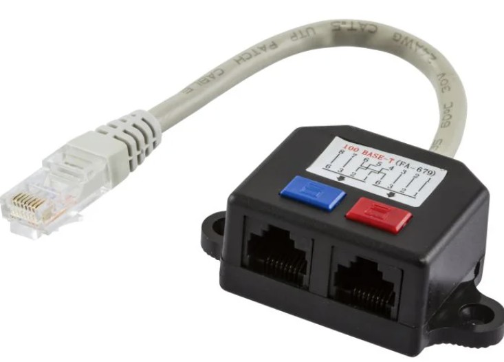 Y network cable, 1*RJ-45 HA to 2*RJ-45 HO, UTP Cat5