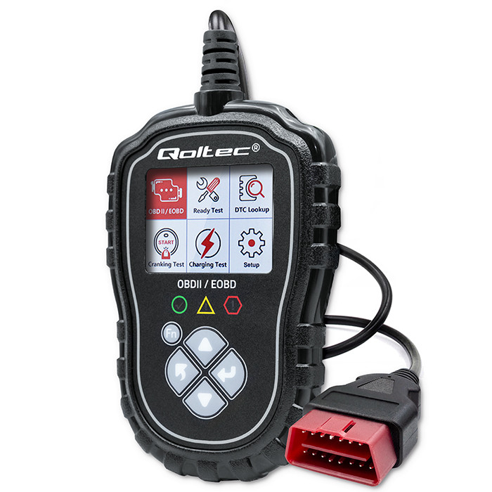 Qoltec Proline digital diagnostic tester, OBD2 EOBD, 8-25V, dual system