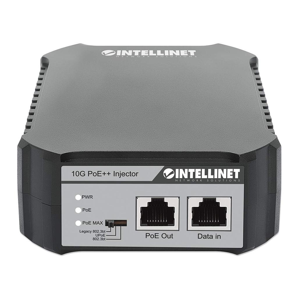 Intellinet 10G 1*95W port, IEEE 802.3bt (4PPoE) compliant PoE++ injector, plastic housing, wall-mount option